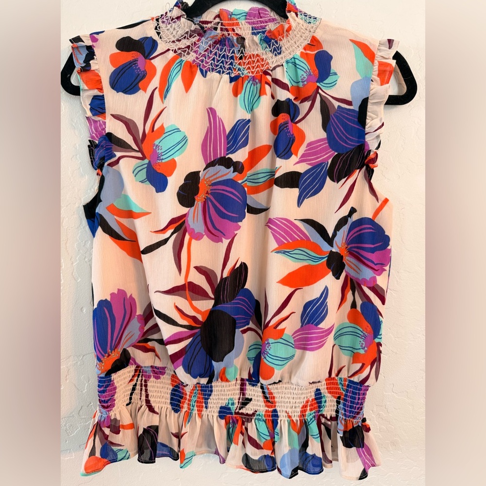 J. Crew Multicolor Floral Blouse
